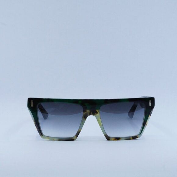 Cutler and Gross CG1352S 003 Sunglasses Green Square Frame, Grey Lenses - Picture 3 of 9